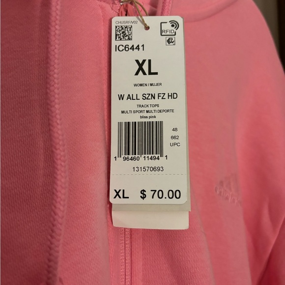 Adidas Pink Women's Hoodie Jacket XL - Picture 5 of 5